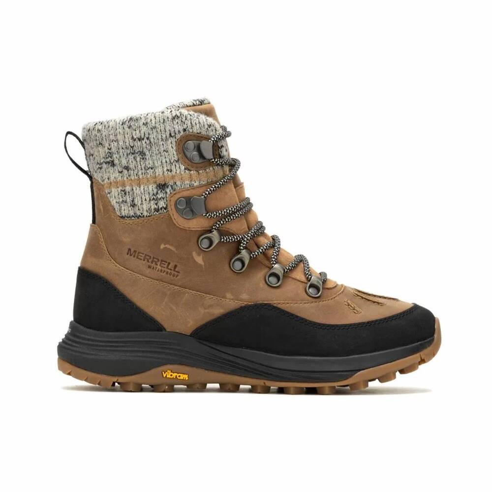 NEW MERRELL women's siren 4 thermo mid zip waterproof shoe in tobacco